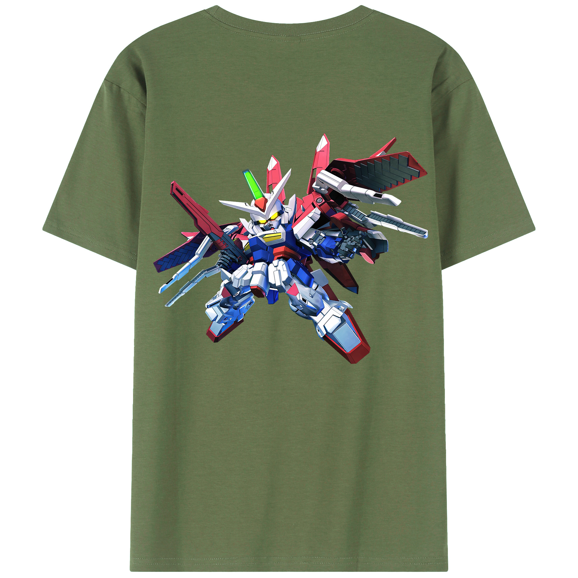 （画像用） 機動戦士ガンダム Mobile Suit Gundam 綿100％ メンズ半袖Tシャツ（バックプリント） 通気性